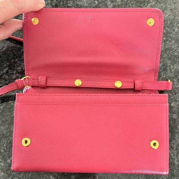 Prada Saffiano Crossbody Leather Wallet - Picture 5 of 15